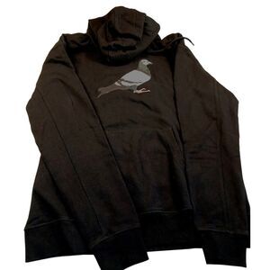 Staple Designer "Pigeon Fury" Womens New Raven Black Embroidered Hoodie - Size L